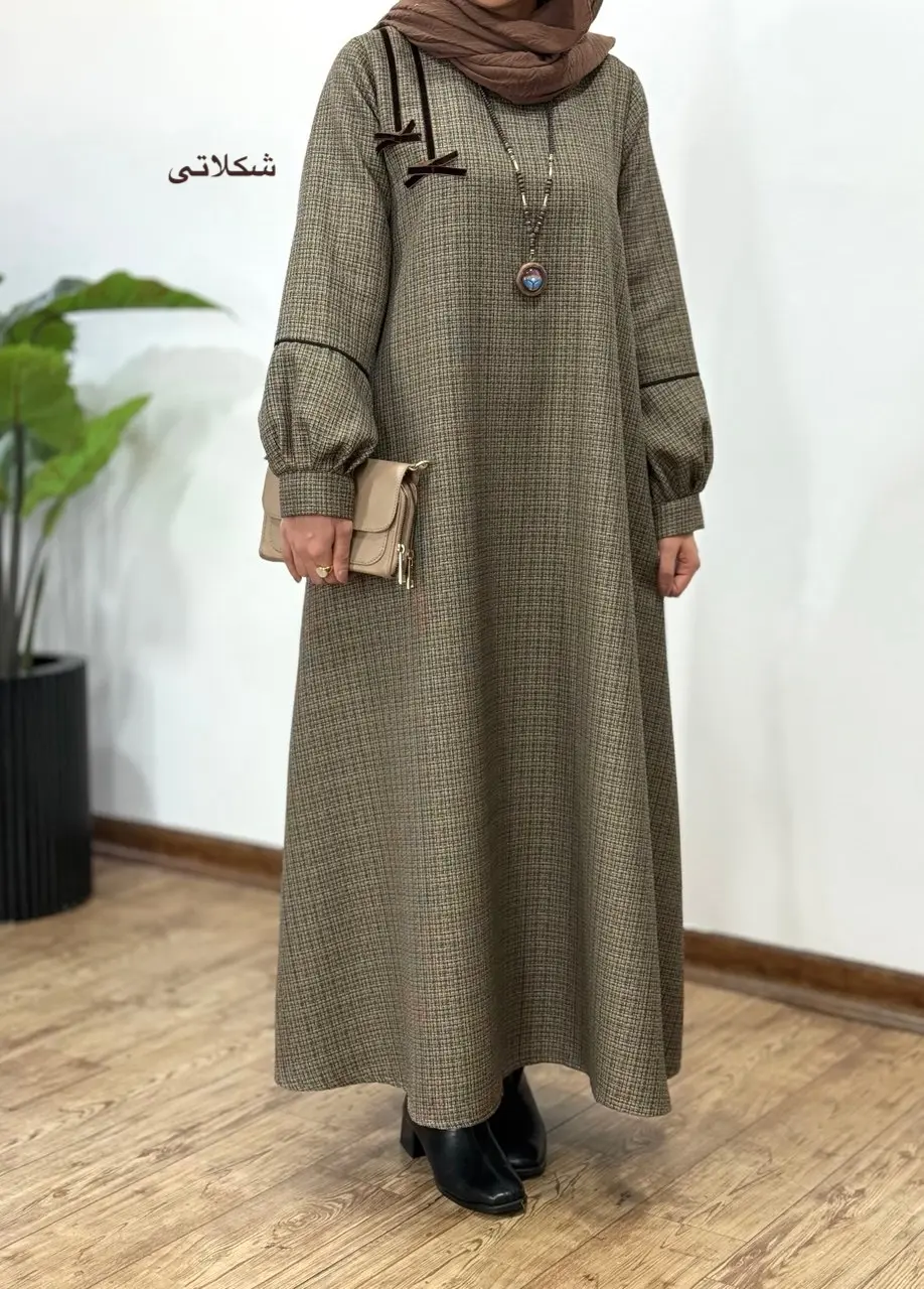 پیراهن مانتویی سوپر کلوش پاییزه پاپیون 1